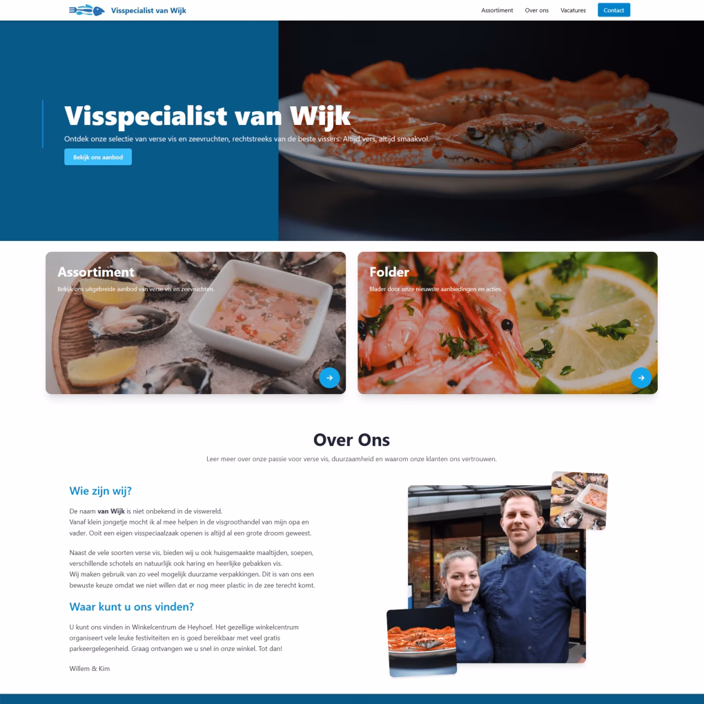 Visspecialist van Wijk - Website